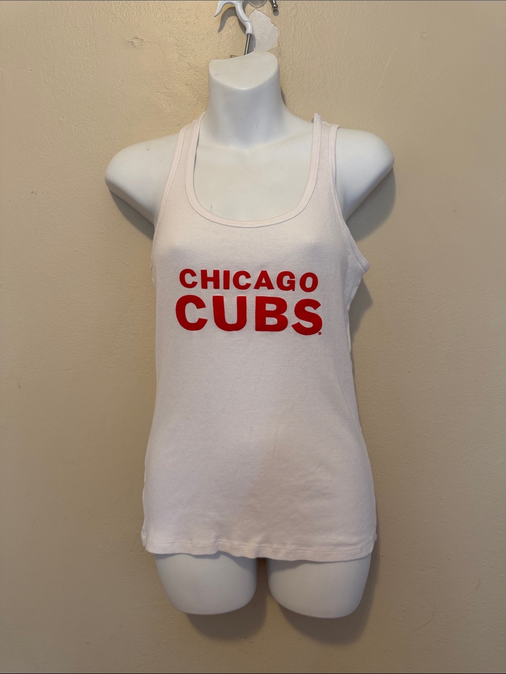 Genuine Merchandise White Tank with Red CHICAGO CUBS Logo